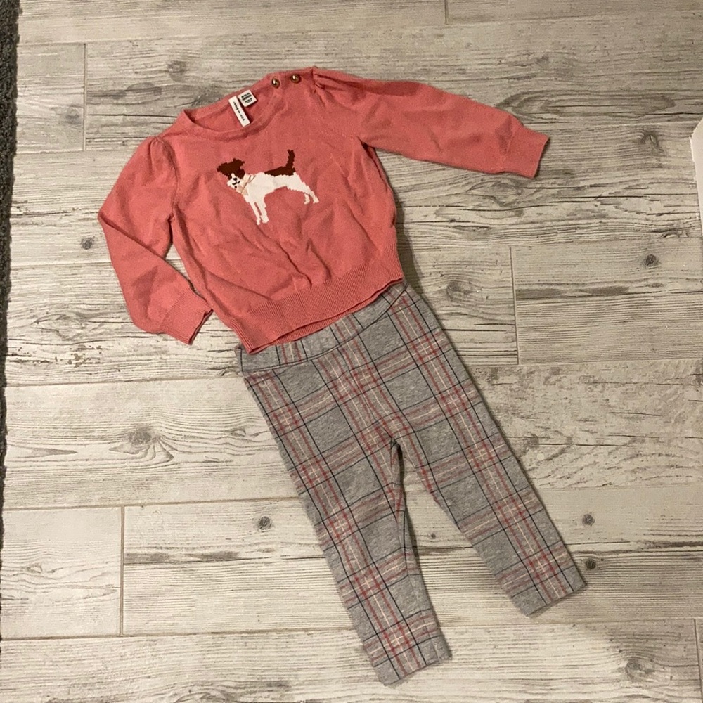 Janie and Jack toddler girl matching set